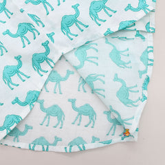 Pre Order: Blue Camel Printed Shirt