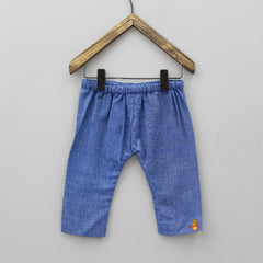 Pre Order: Blue Handwoven Cotton Pant