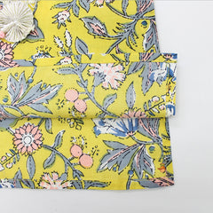 Yellow Block Flowers Printed Top And Sharara