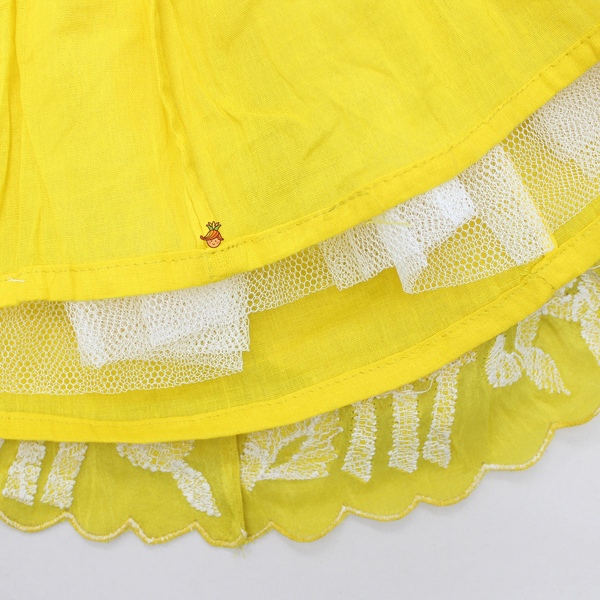 Sequins And Gota Lace Detailed Yellow Top And Lehenga