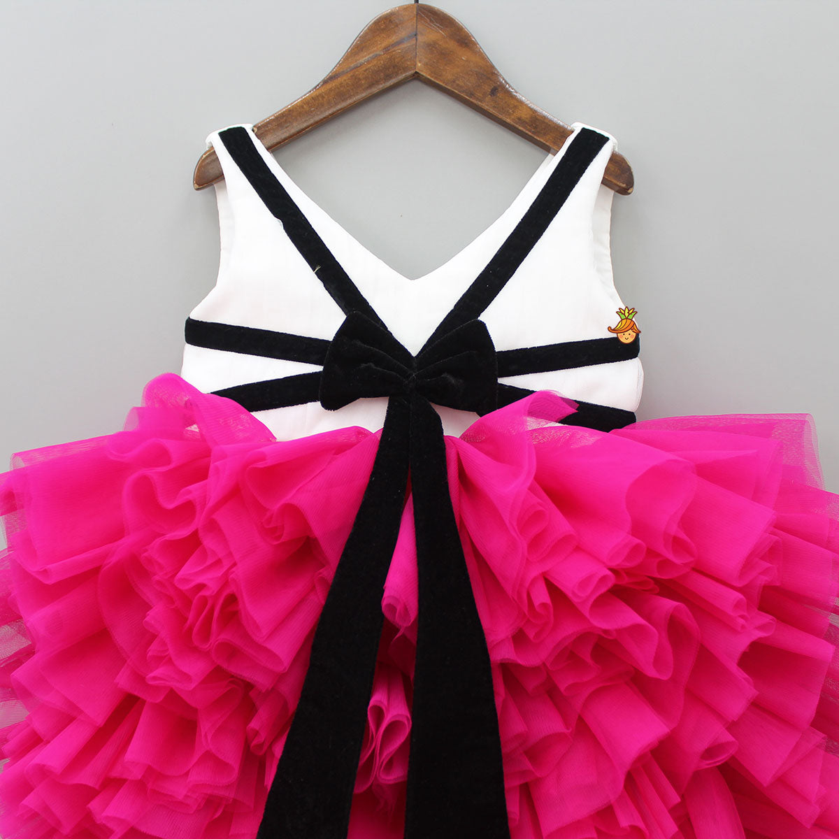 Pin Tuck Detailed Ruffle Frilly Party Scuba Dress