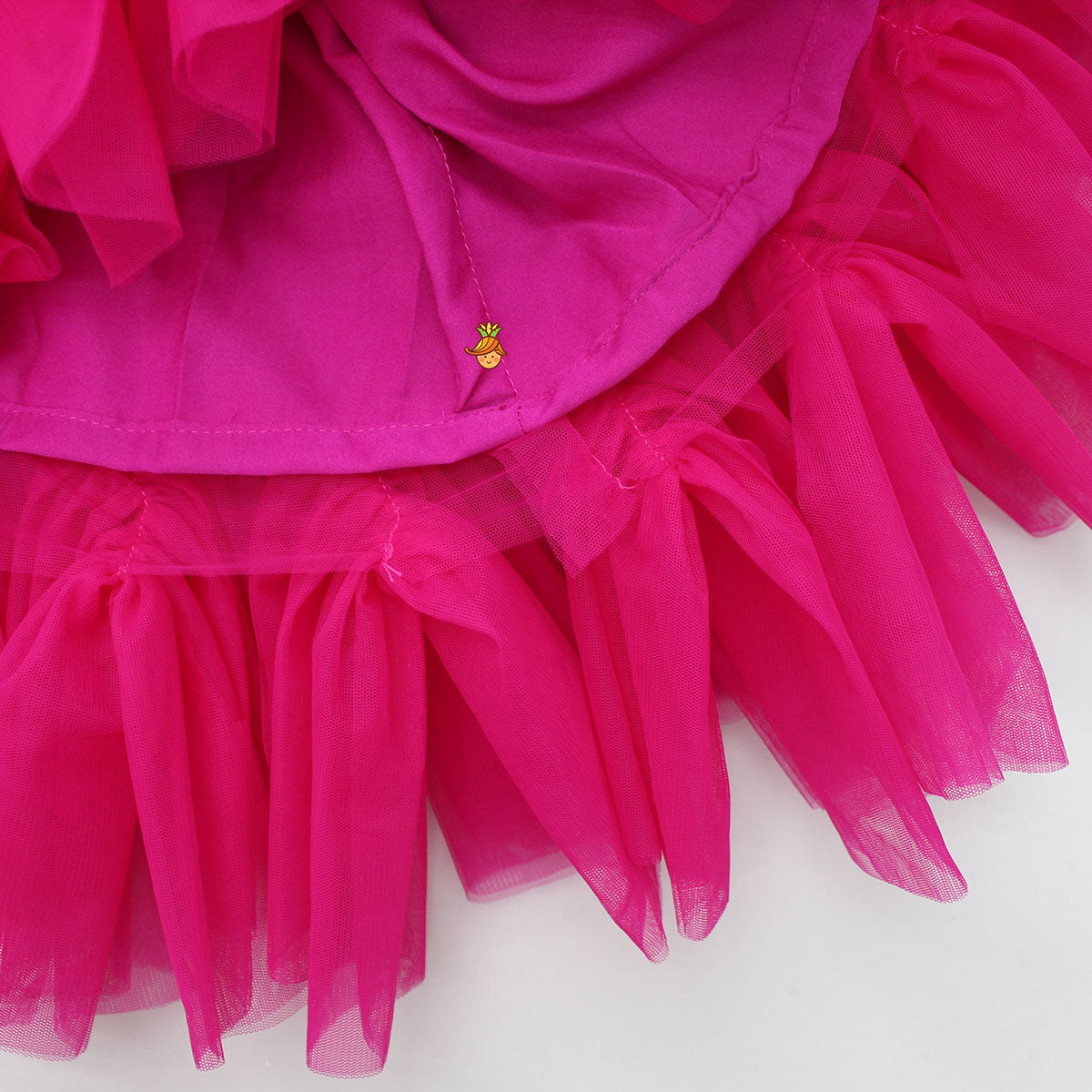 Pin Tuck Detailed Ruffle Frilly Party Scuba Dress
