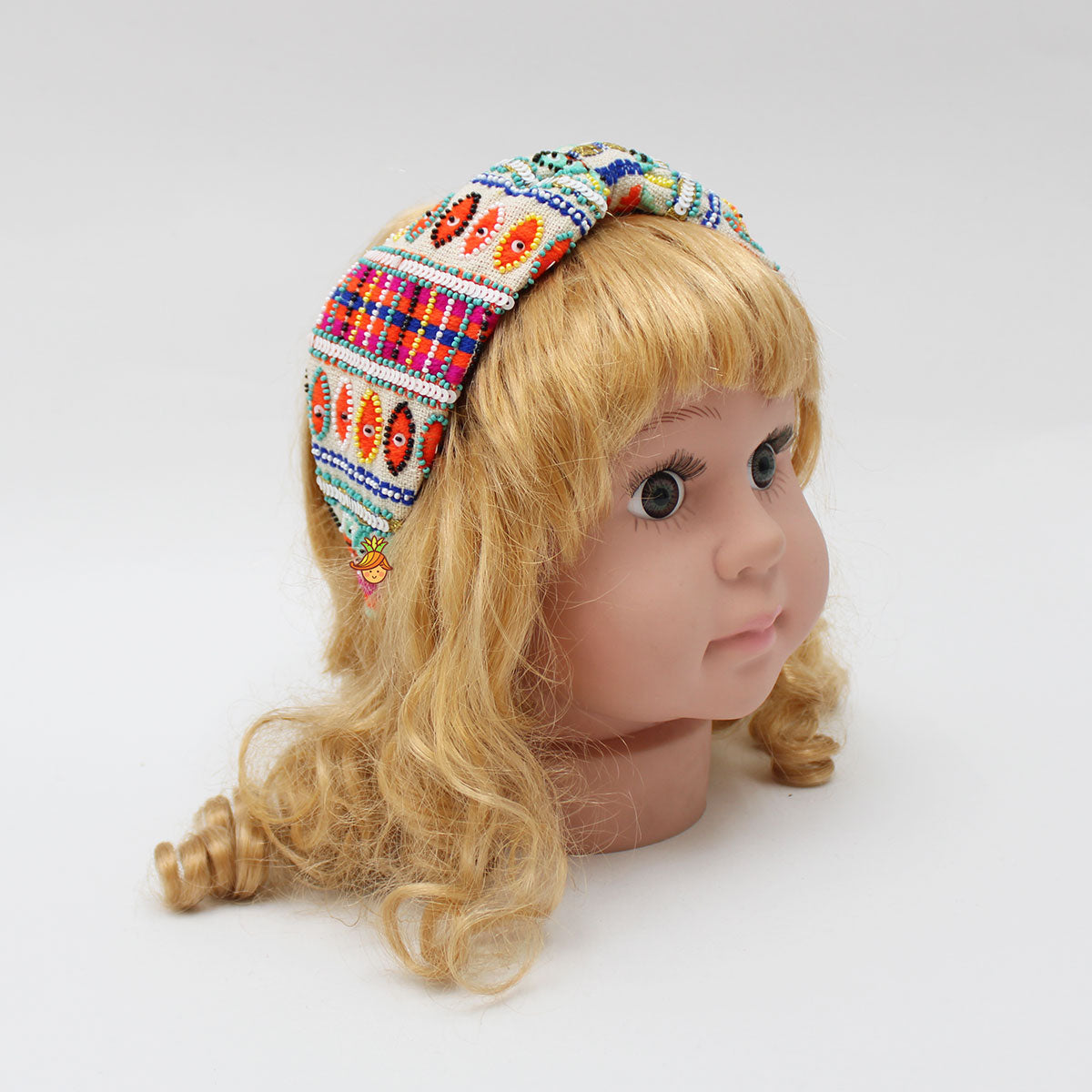 Thread And Sequins Embroidered Colourful Hair Band