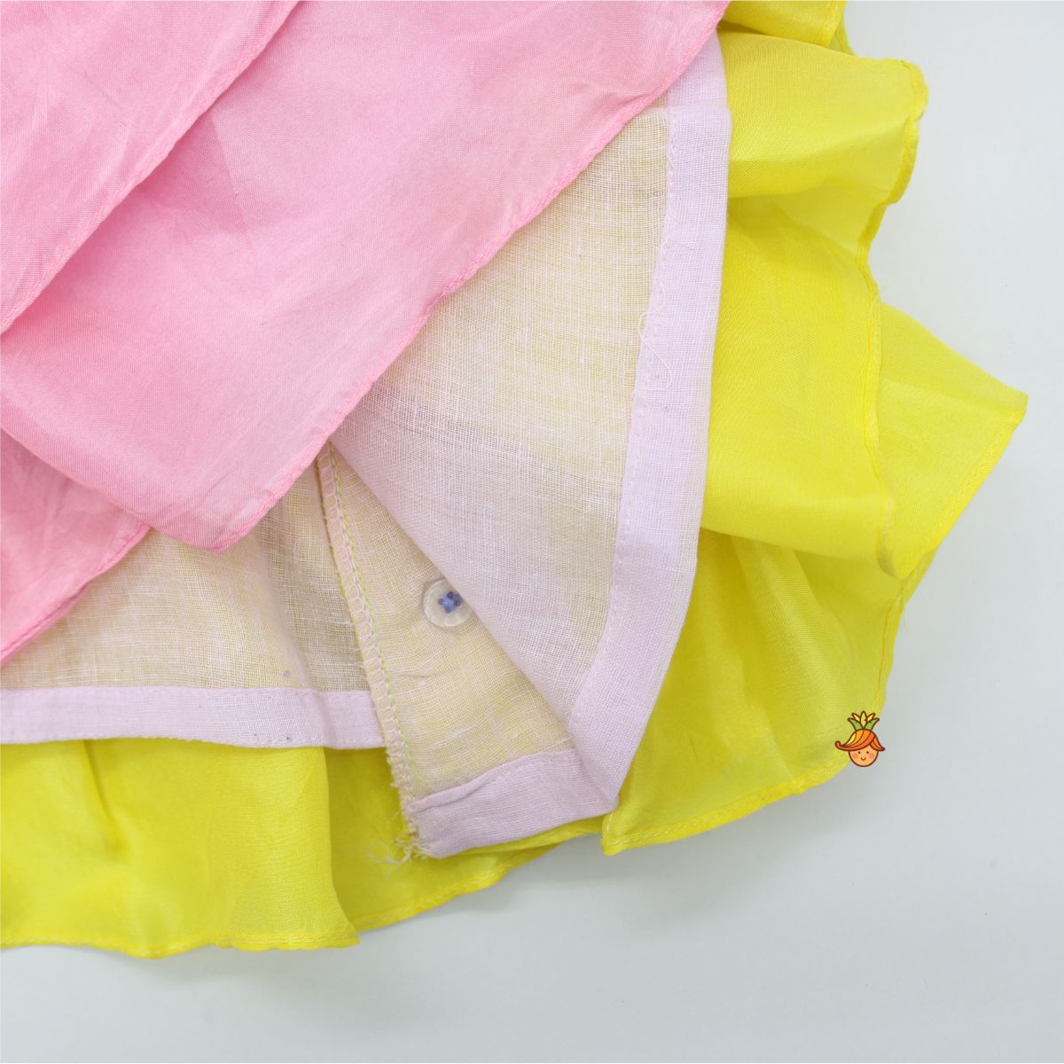 Fancy Colour Block Front Open Dress