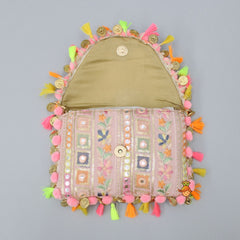 Colourful Thread Embroidered Sling Bag