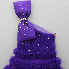 Pre Order: Gorgeous Oversize Bowie Ruffled Purple Gown