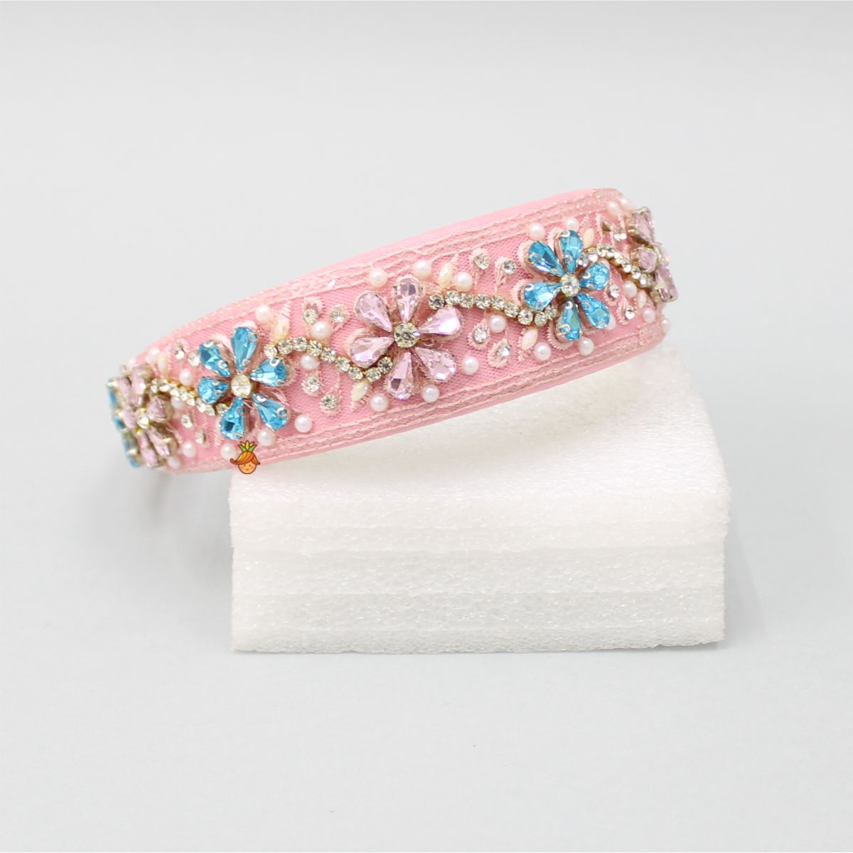 Fancy Baby Pink Floral Hair Band