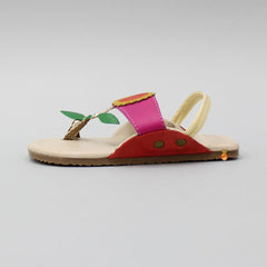 Sunflower Leather Beige Kolhapuri Flats