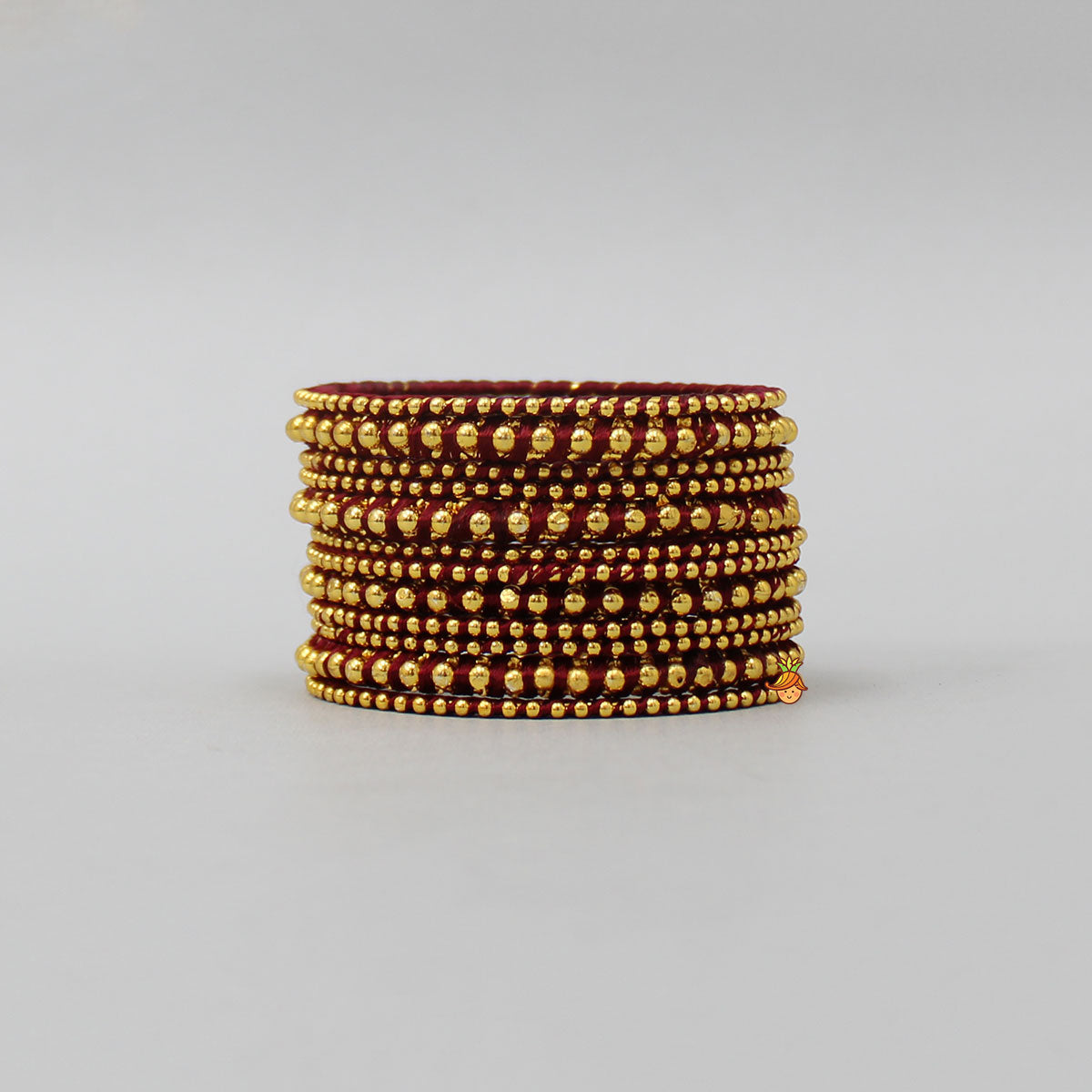 Maroon Hand Woven Silk Thread Bangles