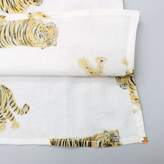 Tiger Printed Off White Sleepwear