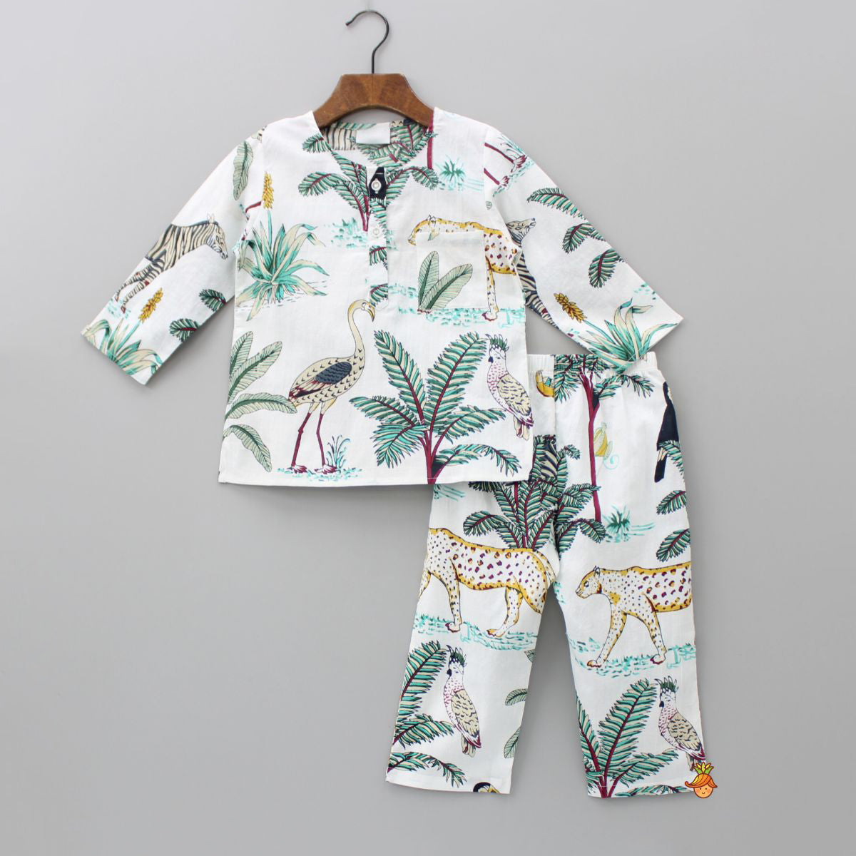 Pre Order: Zoo Theme Printed Multicolour Sleepwear