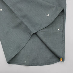 Pre Order: Palm Tree Printed Green Shirt And Pockets Detail Shorts