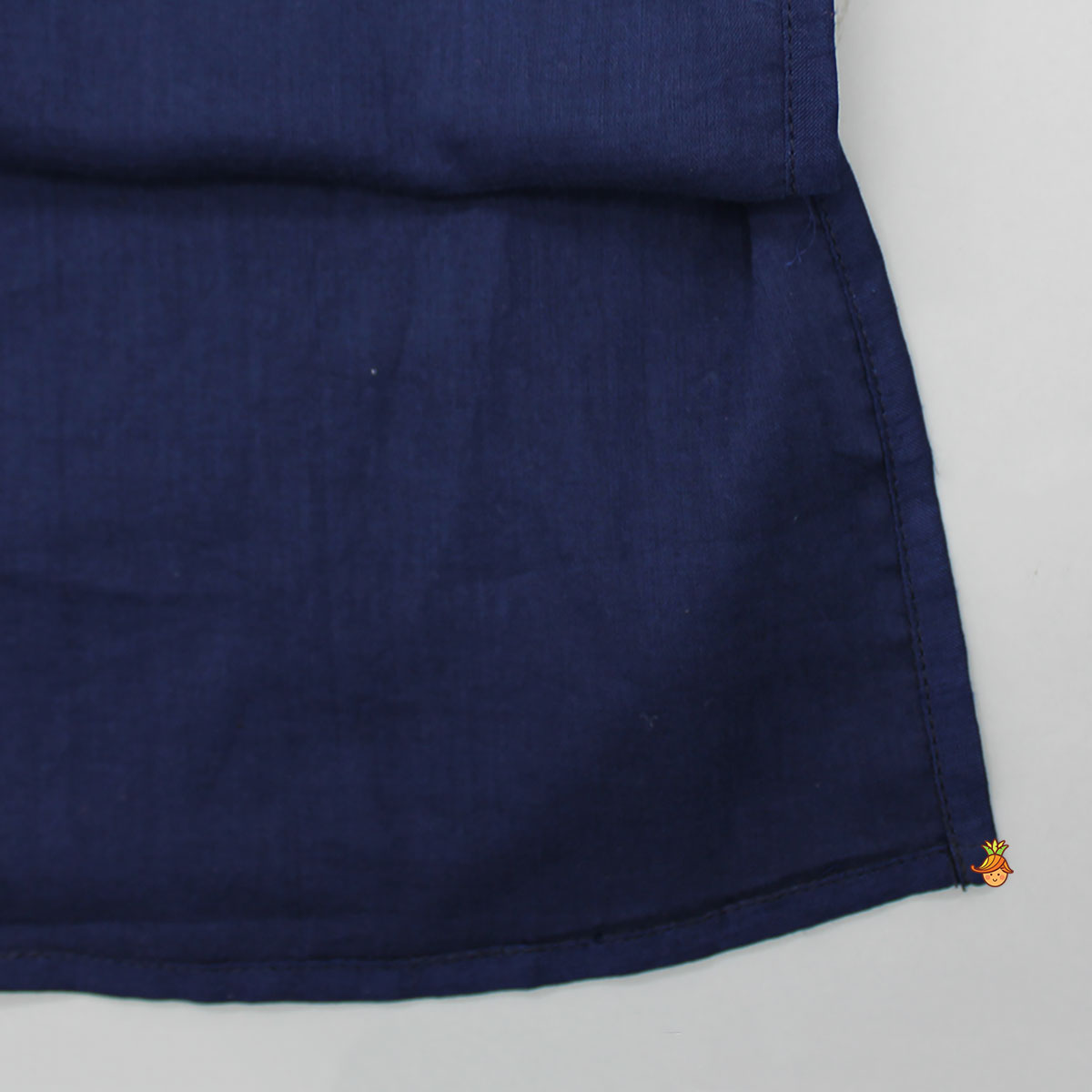 Mandarin Collar Kurta With Velvet Embroidered Open Jacket And Pyjama