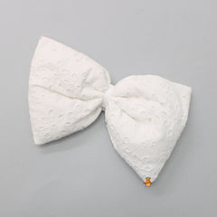 Pre Order: Off Shoulder White Lace Top And High Low Skirt With Matching Bow Hair Clip