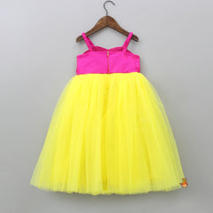 Pre Order: Dual Tone Elastic Straps Net Gown