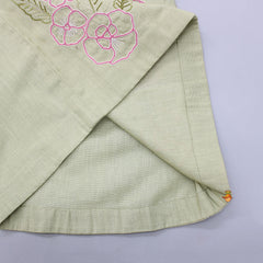 Pre Order: Smocked Back Green Pleated Top With Dual Pocket Skirt