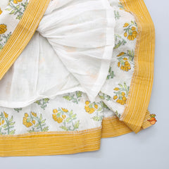 Multicolour Hand Block Printed Front Open Jacket Style Kurti