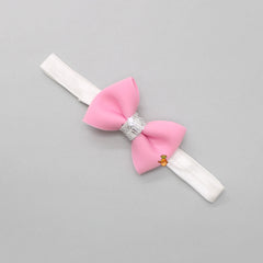 Pre Order: Sequined Llama Embroidered Pink And White Fancy Dress With Head Band