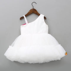 Pre Order: Gorgeous One Shoulder Ruffled Hem Butterfly Dress