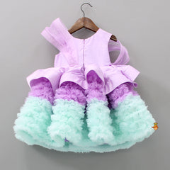 Pre Order: Mermaid Embroidered Yoke Frilled Bottom Dress
