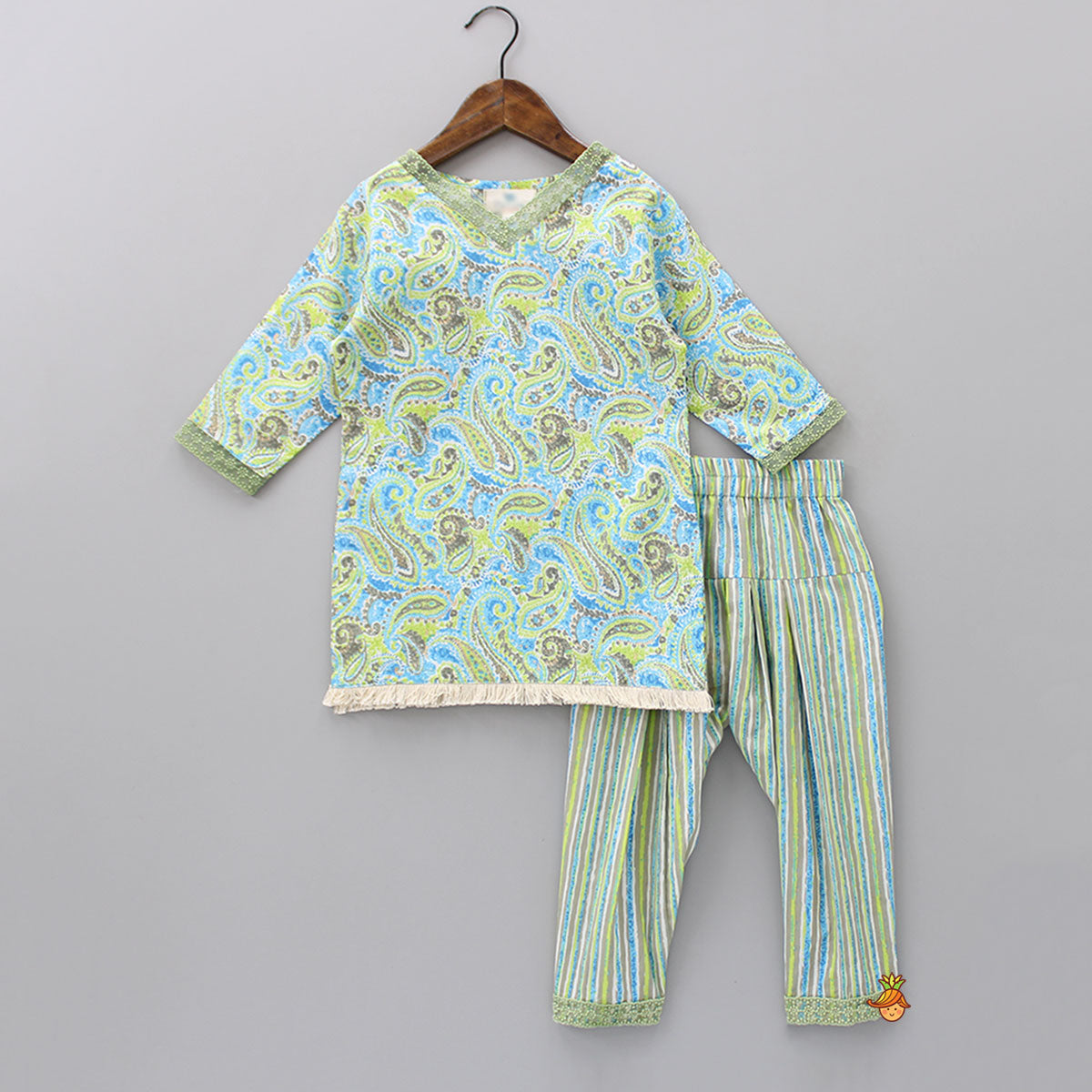Multicolour Motifs Printed Kurti And Pant
