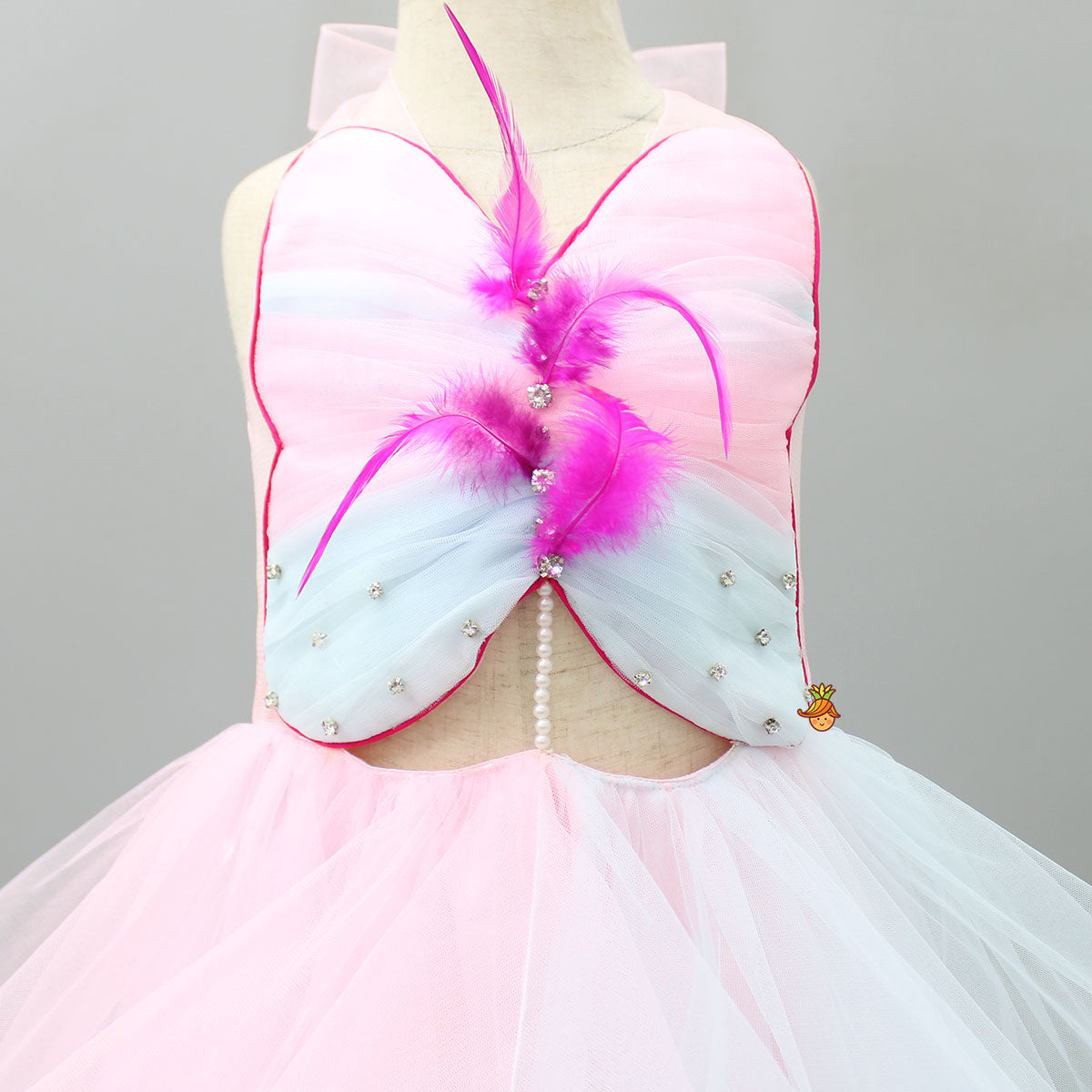 Beautiful High Low Butterfly Halter Neck Dress