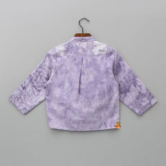 Tie Dye Mandarin Collar Shirt