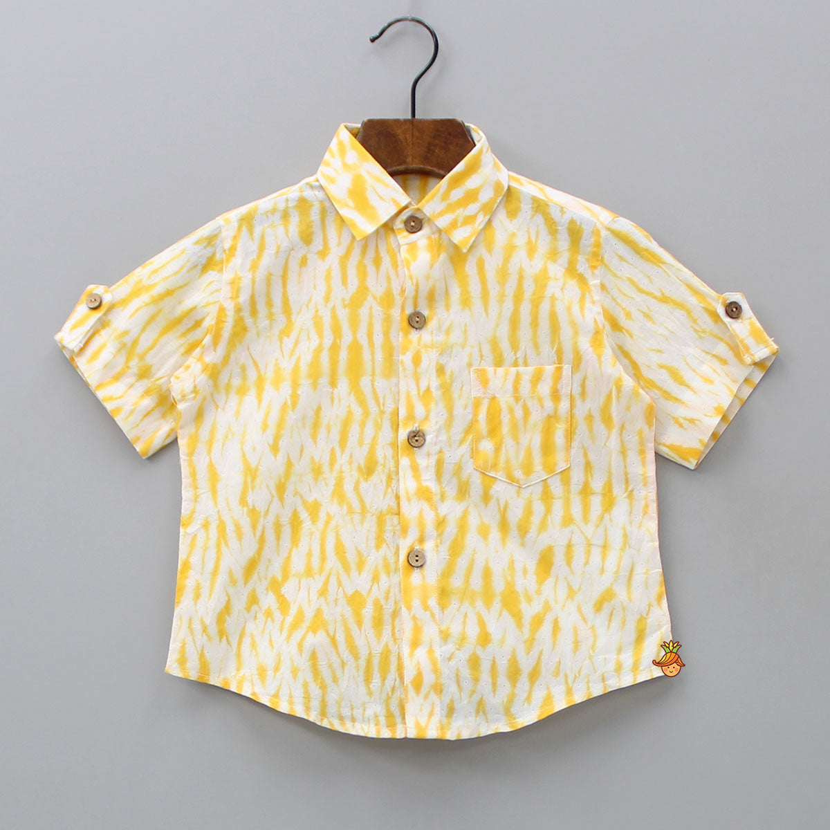 Pre Order: Shibori Printed Yellow Shirt