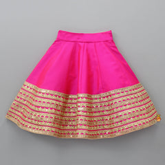 Pre Order: Dazzling Halter Neck Top With Sequins Work Lehenga And Dupatta