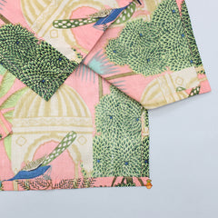 Multicolour Printed Kurta With Sequins Embellished Panel And Blue Pyjama