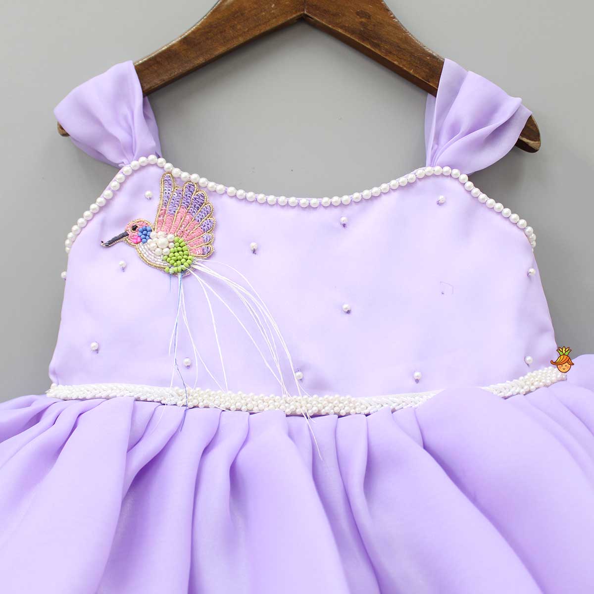 Adorable Yoke Embroidered Layered Dress