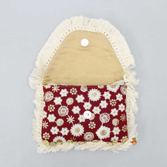 Pre Order: Embroidered Red Sling Bag