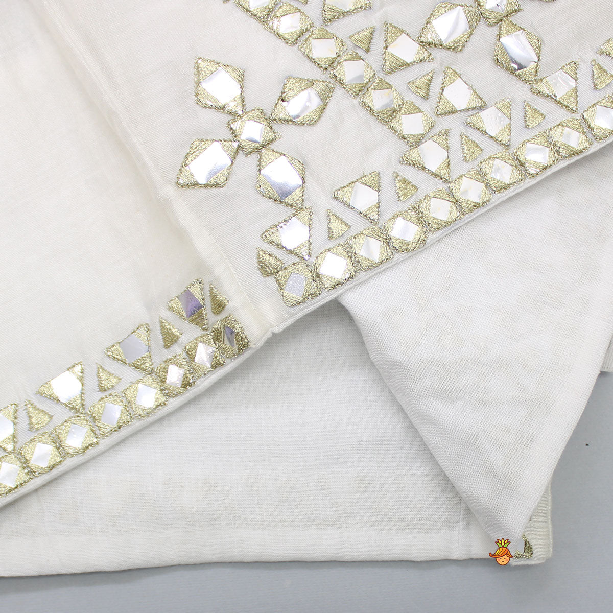 Beautiful Handcrafted Sleeveless Top And Lehenga With Matching Organza Dupatta