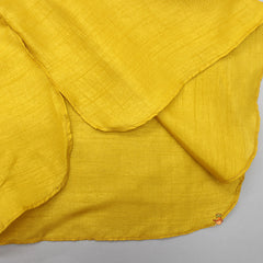 Pre Order: Collar-Neck Mustard Kurta With Embroidered Jacket And Pyjama