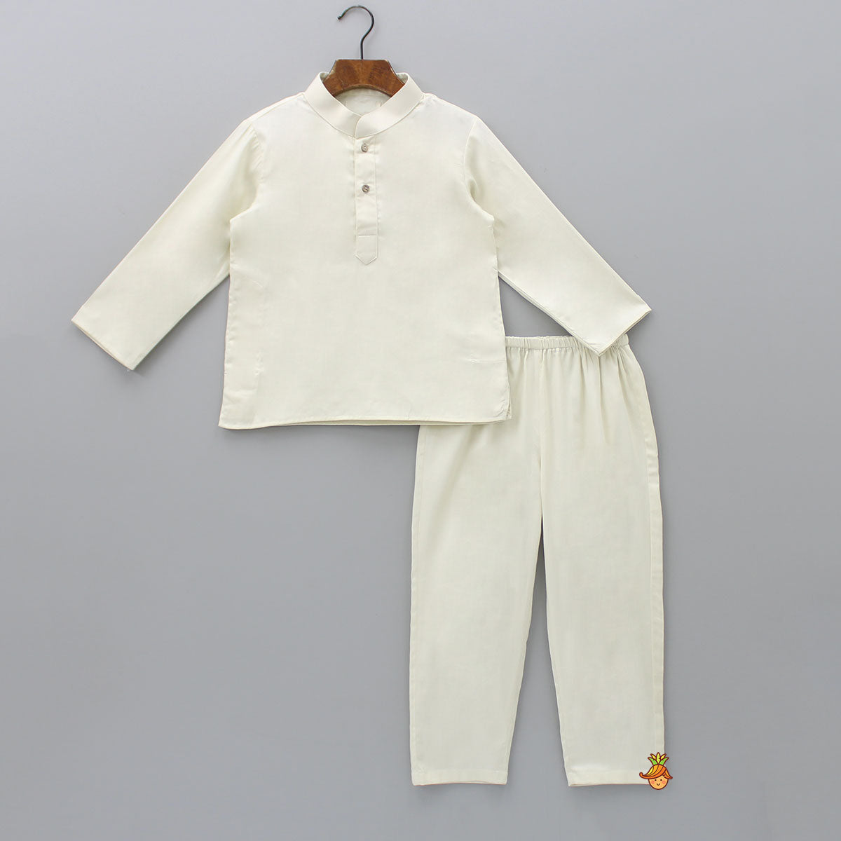 Short Kurta With Embroidered Black Jacket And Pyjama