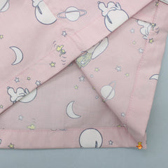Night Theme Printed Pink Sleepwear