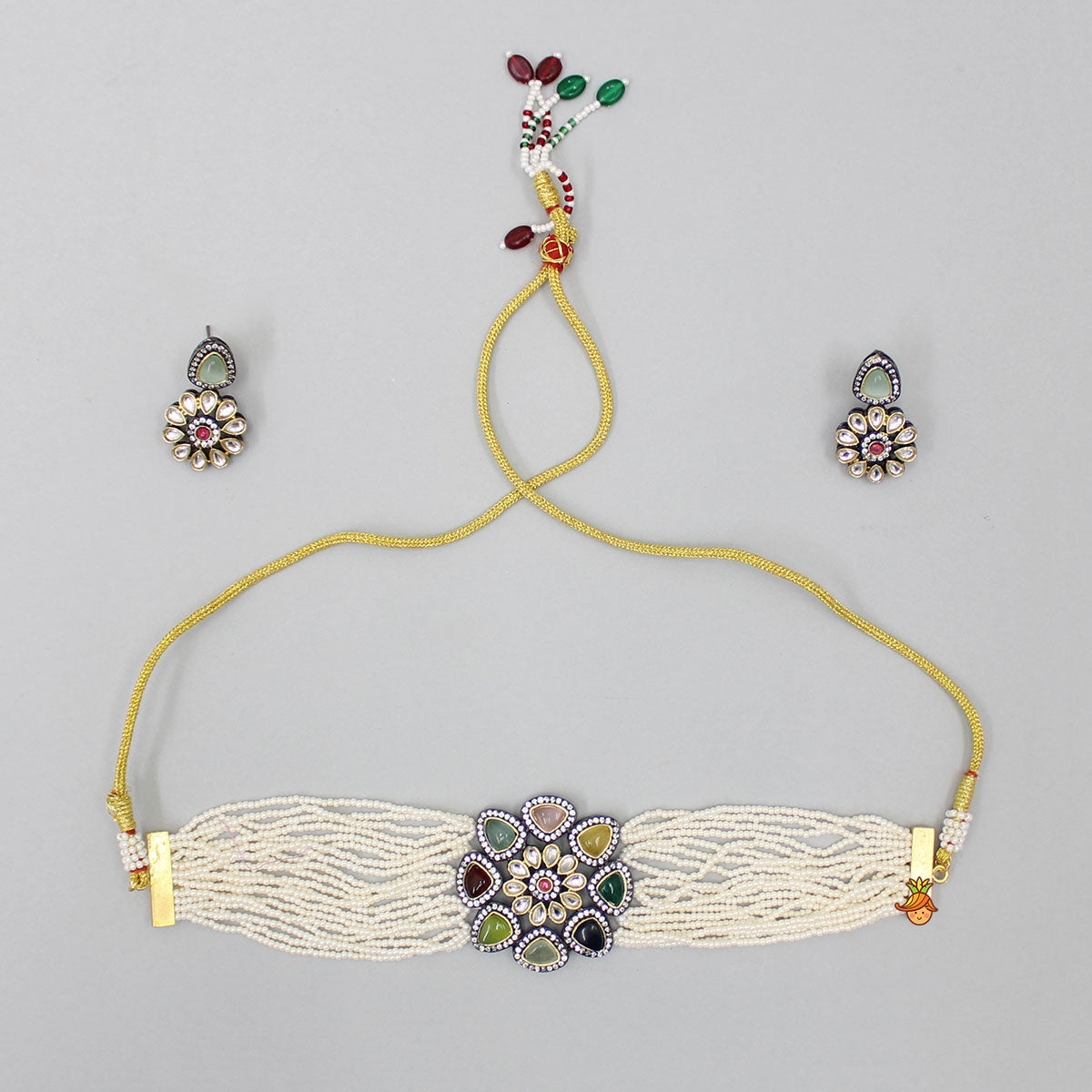 Handcrafted Beautiful Choker Necklace and Earrings