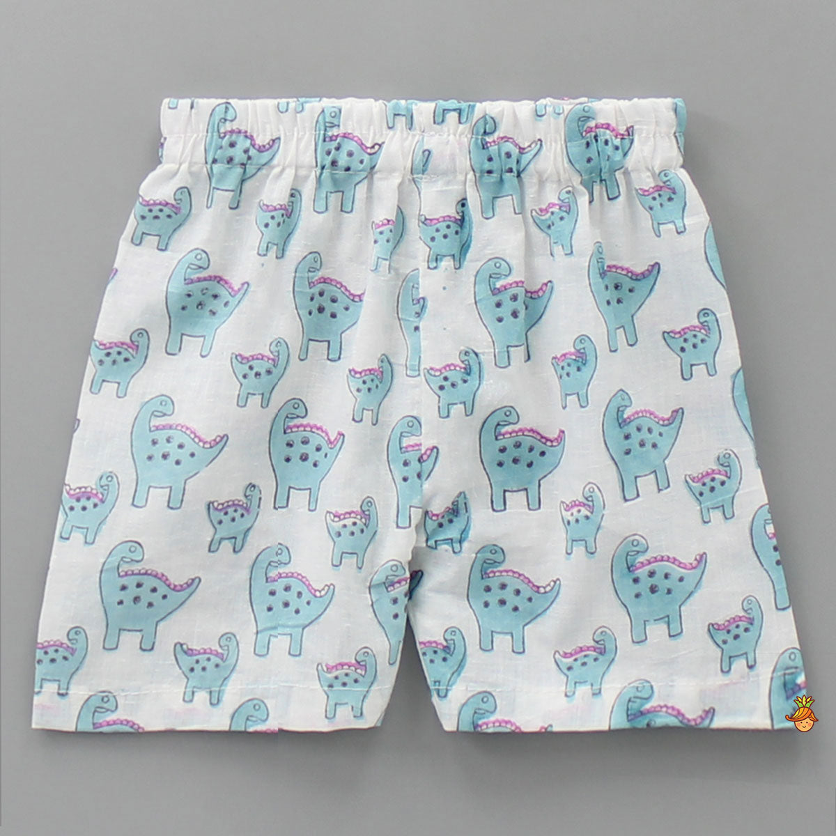 Collar Neck Hand Block Printed Front Open Sleepwear