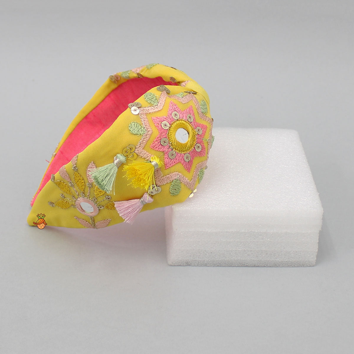 Tiny Fringed Yellow Hair Band