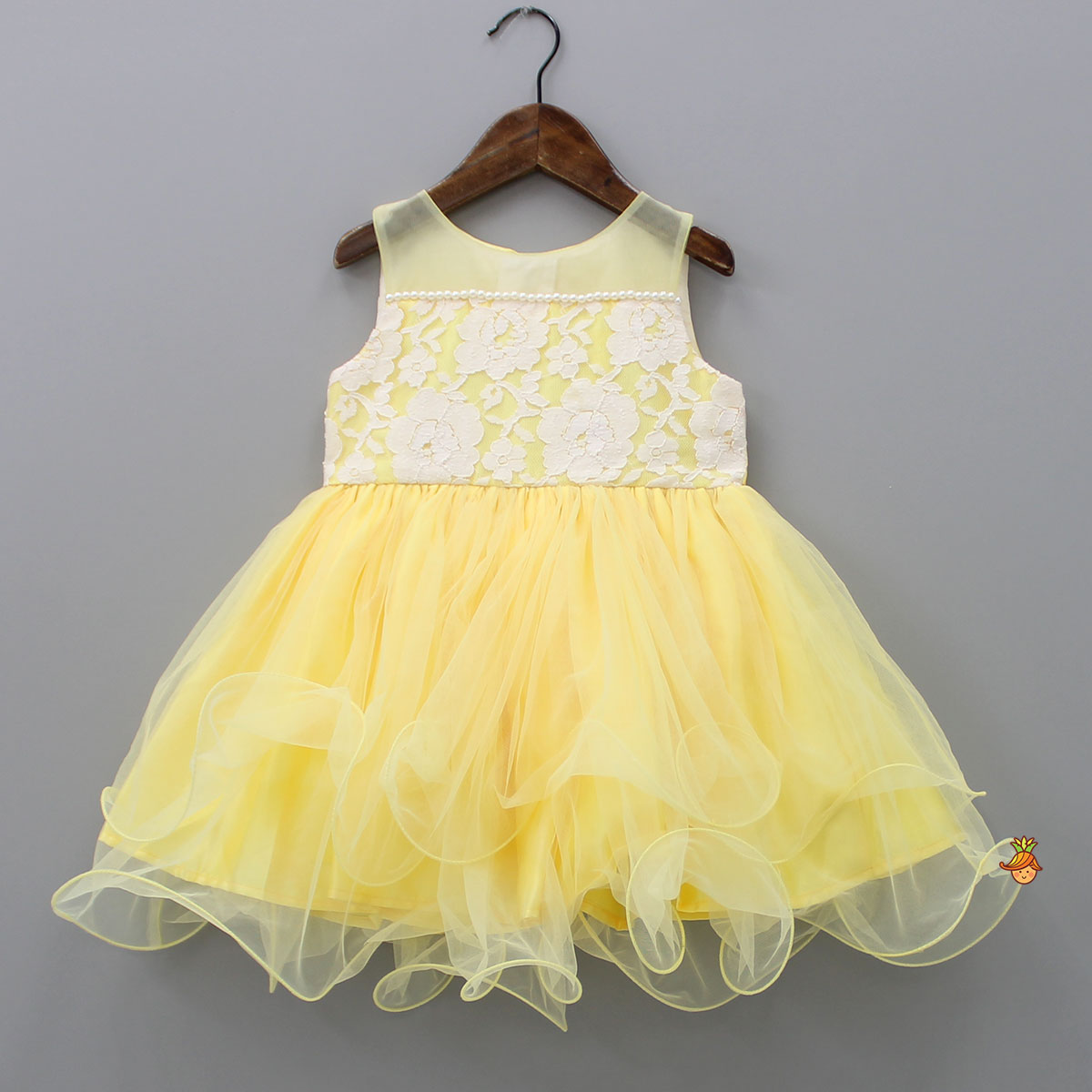 Yellow Lacy Floral Dress