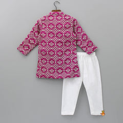 Pre Order: Embroidered Sherwani And White Pyjama
