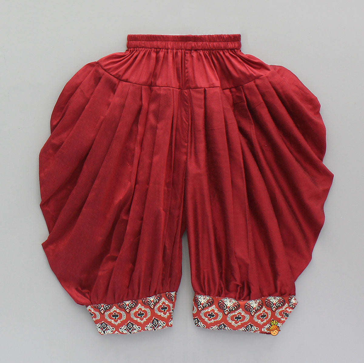 Printed Kurti With Adjustable Neck And Dhoti