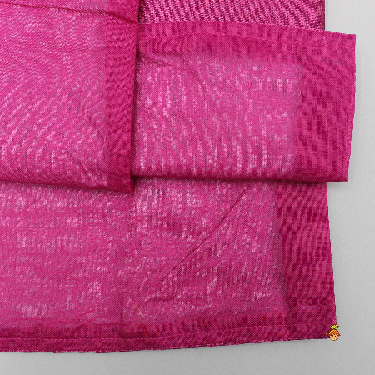Magenta Asymmetric Kurta With Dhoti
