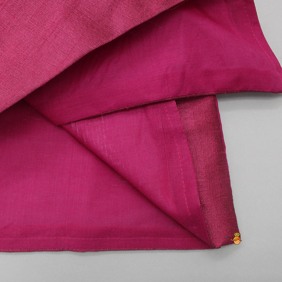 Magenta Asymmetric Kurta With Dhoti