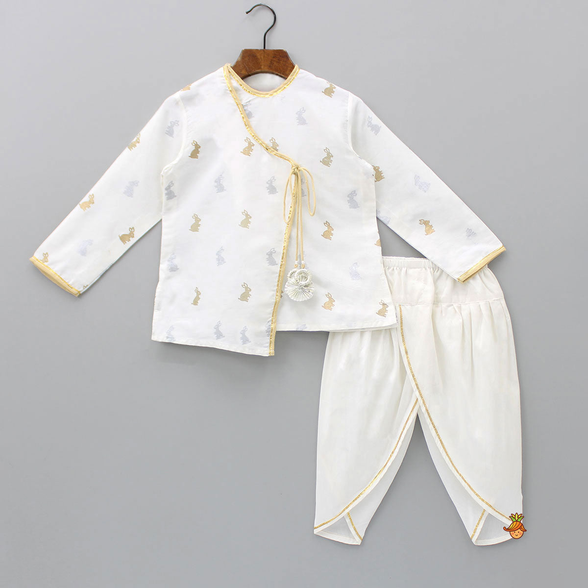 Bunny Print Short Kurta And Dhoti
