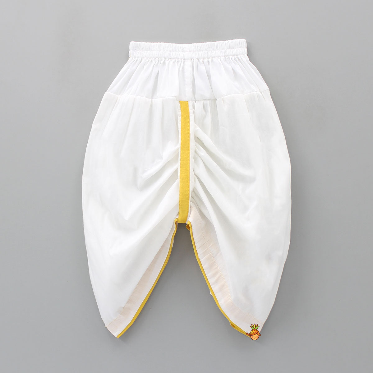 Lion King Embroidered Asymmetric Kurta With Dhoti