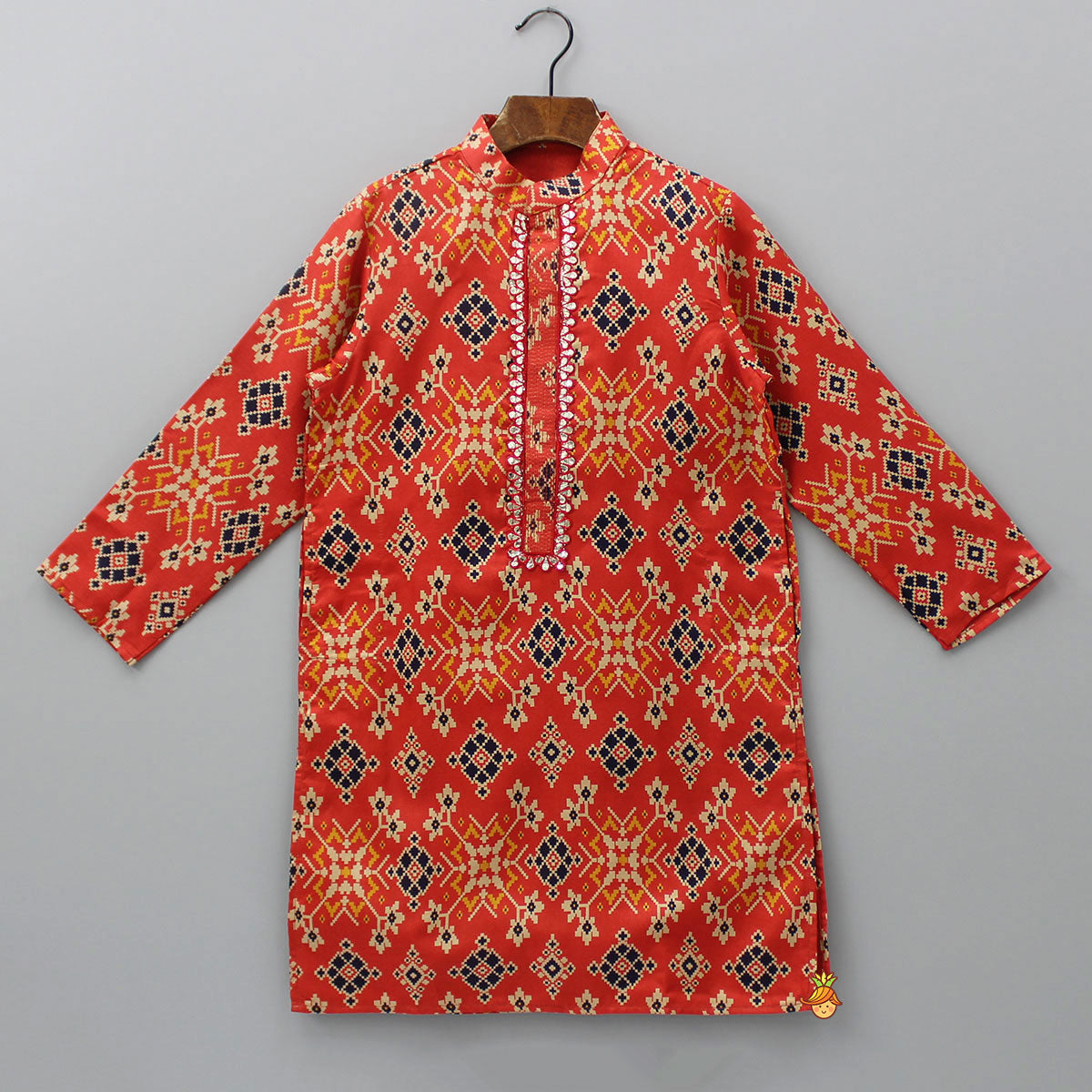 Patola Printed Threadwork Embroidery Kurta