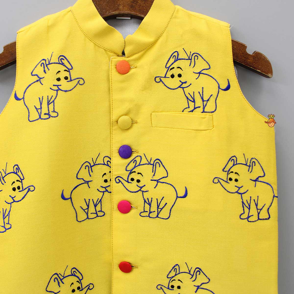 Cute Elephant Embroidered Jacket