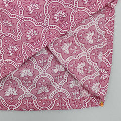Pre Order: Floral Printed Pink Top And Pant