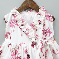 Pre Order: Blooming Flowers Wrap Style Dress